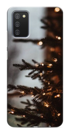 Силиконовый чехол с изображением "Елка с гирляндой" для Samsung Galaxy A03s