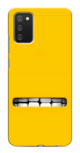 Силиконовый чехол с изображением "Зубы миньона" для Samsung Galaxy A03s