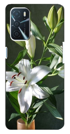 Силиконовый чехол с изображением "Белые лилии" для Oppo A16