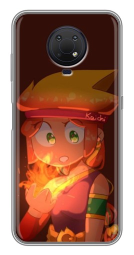 Чехол с принтом "Amber с огнем" для Nokia G10