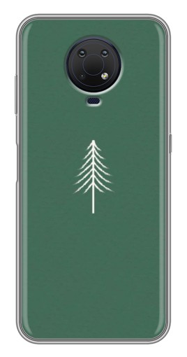 Силиконовый чехол с изображением "Белая елка" для Nokia G10