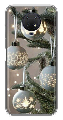 Чехол с принтом "Белые шары " для Nokia G10