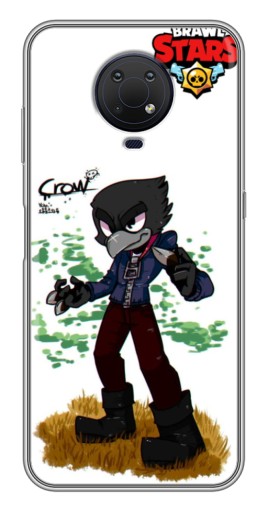 Чехол с печатью "Crow" для Nokia G10