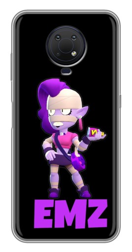 Чехол с принтом "EMZ на черном" для Nokia G10