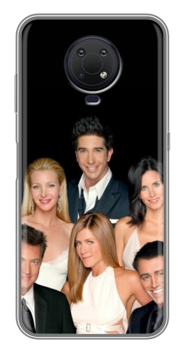 Силиконовый чехол с изображением "Фото Друзья" для Nokia G10