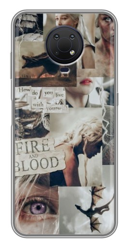 Силиконовый чехол с изображением "Коллаж Дейнерис" для Nokia G10