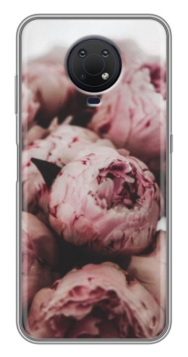 Чехол с печатью "Нежные пионы" для Nokia G10