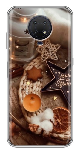Чехол с печатью "Новогодняя атмосфера" для Nokia G10