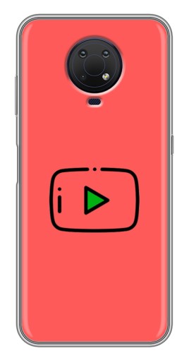 Чехол с картинкой "Рисованная кнопка" для Nokia G10