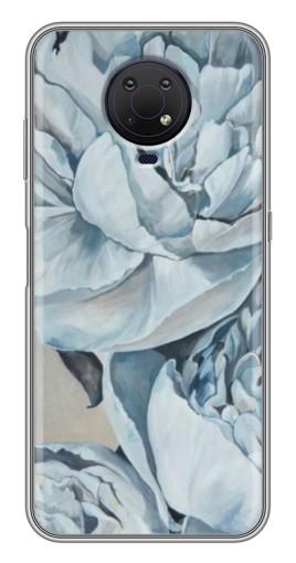 Силиконовый чехол с изображением "Рисунок пионы" для Nokia G10