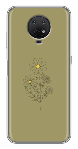 Силиконовый чехол с изображением "Рисунок ромашка" для Nokia G10
