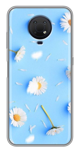 Чехол с печатью "Ромашковый фон" для Nokia G10