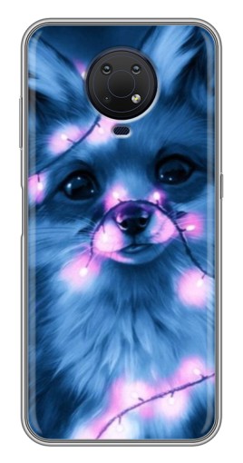 Чехол с картинкой "Синяя лисичка" для Nokia G10