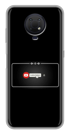 Силиконовый чехол с изображением "subscribed" для Nokia G10