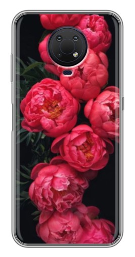 Чехол с картинкой "Яркие пионы" для Nokia G10