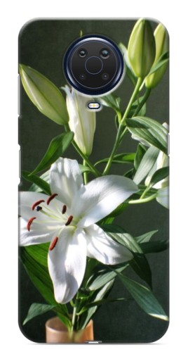 Чехол с печатью "Белые лилии" для Nokia G20