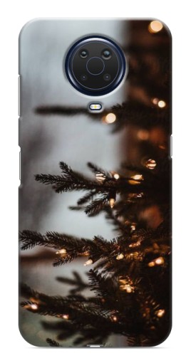 Чехол с картинкой "Елка с гирляндой" для Nokia G20