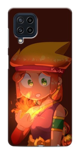 Чехол с картинкой "Amber с огнем" для Samsung Galaxy M32