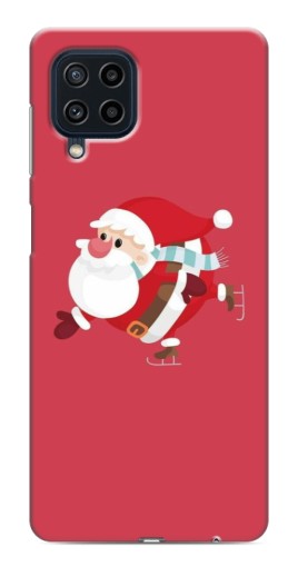 Силиконовый чехол с изображением "Дед Мороз на коньках" для Samsung Galaxy M32
