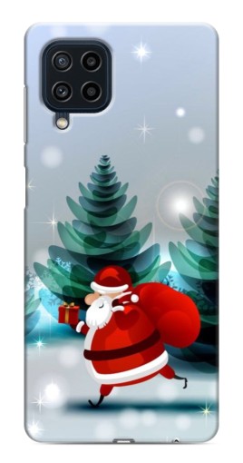Силиконовый чехол с изображением "Дед Мороз с подарком" для Samsung Galaxy M32