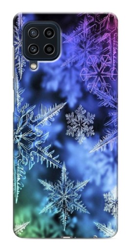 Силиконовый чехол с изображением "Разноцветные снежинки" для Samsung Galaxy M32