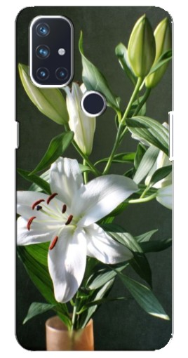 Чехол с принтом "Белые лилии" для OnePlus Nord N100