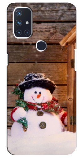 Силиконовый чехол с изображением "Рождественский снеговик" для OnePlus Nord 10 5G