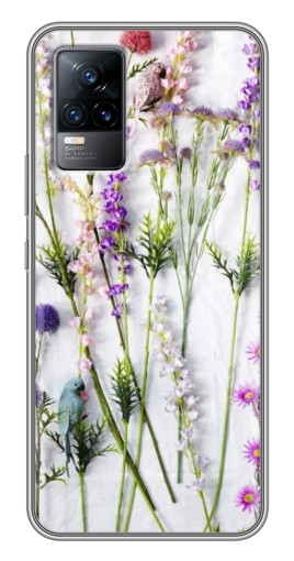 Чехол с печатью «Фон полевых цветов»  для Vivo V21