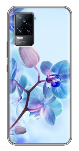 Чехол с принтом «Голубые орхидеи» для Vivo V21