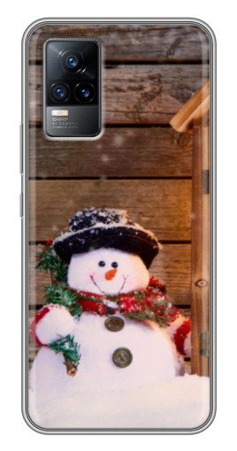 Чехол с принтом «Рождественский снеговик» для Vivo V21