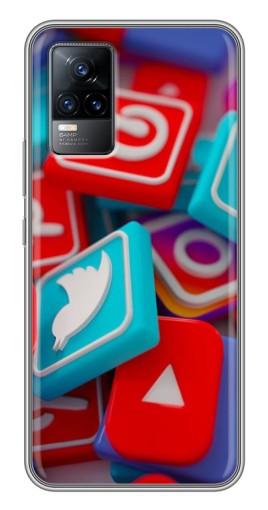 Чехол с печатью «3Д эффект»  для Vivo V21E