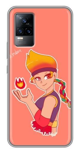 Силиконовый чехол с изображением «Amber с огоньком» для Vivo V21E