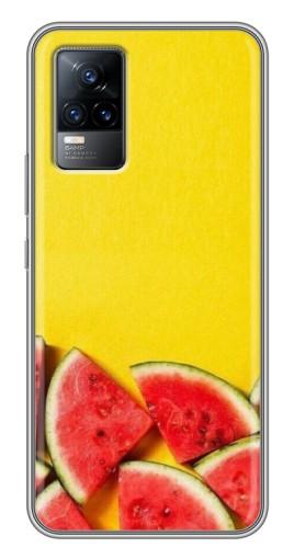 Чехол с печатью «Арбузики на желтом»  для Vivo V21E