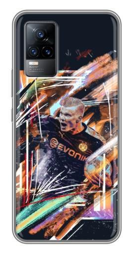 Силиконовый чехол с изображением «АРТ Haaland» для Vivo V21E