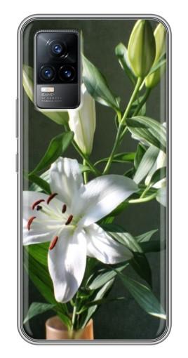 Чехол с печатью «Белые лилии»  для Vivo V21E