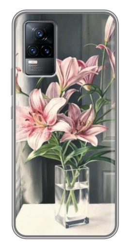 Чехол с печатью «Букет лилии»  для Vivo V21E