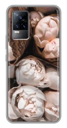 Чехол с печатью «Букет пионов»  для Vivo V21E