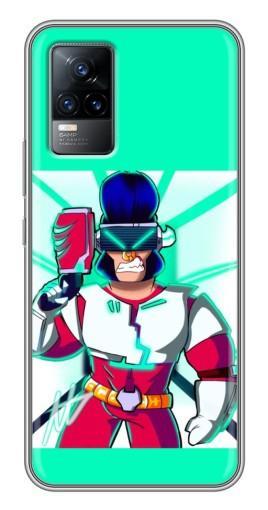 Чехол с принтом «Булл в очках» для Vivo V21E