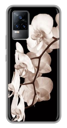Чехол с принтом «Черно-белая орхидея» для Vivo V21E Чехол с принтом «Черно-белая орхидея» для Vivo V21E