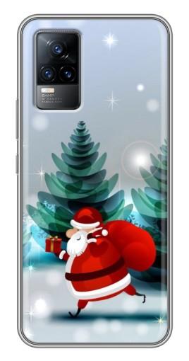 Чехол с картинкой «Дед Мороз с подарком» для Vivo V21E