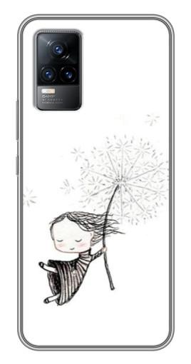 Чехол с печатью «Девочка с одуванчиком»  для Vivo V21E