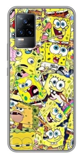 Чехол с принтом «Эмоции Спанч-Боба» для Vivo V21E