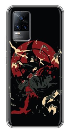 Силиконовый чехол с изображением «Итачи с воронами» для Vivo V21E