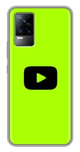 Силиконовый чехол с изображением «Кнопка Ютуба» для Vivo V21E