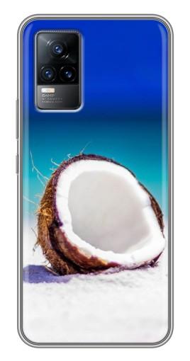 Чехол с картинкой «Кокос на пляже» для Vivo V21E