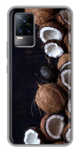 Силиконовый чехол с изображением «Кокосы на черном» для Vivo V21E