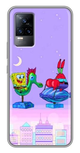 Чехол с принтом «Крабс и Спанч Боб» для Vivo V21E