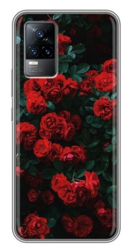 Силиконовый чехол с изображением «Красные розы» для Vivo V21E