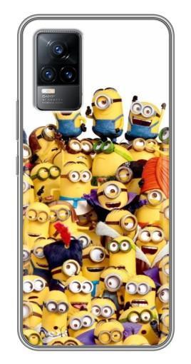 Чехол с печатью «Куча миньонов»  для Vivo V21E