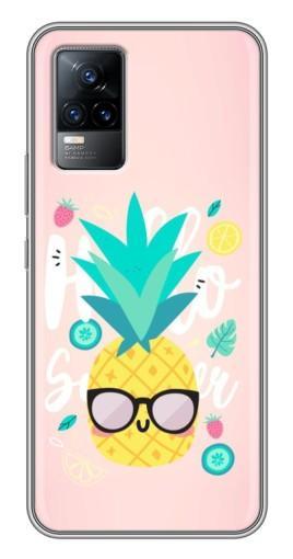 Силиконовый чехол с изображением «Летний ананас» для Vivo V21E